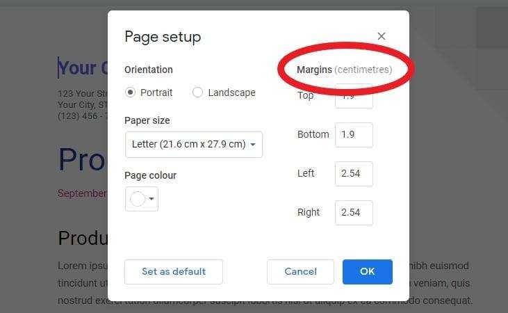 Centimeters How to Switch From Inch to Centimeter in Google Docs