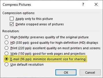 email 96 ppi How to Compress Pictures in Word Without Affecting Their Quality