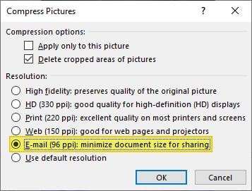 email 96 ppi How to Compress Pictures in Word Without Affecting Their Quality