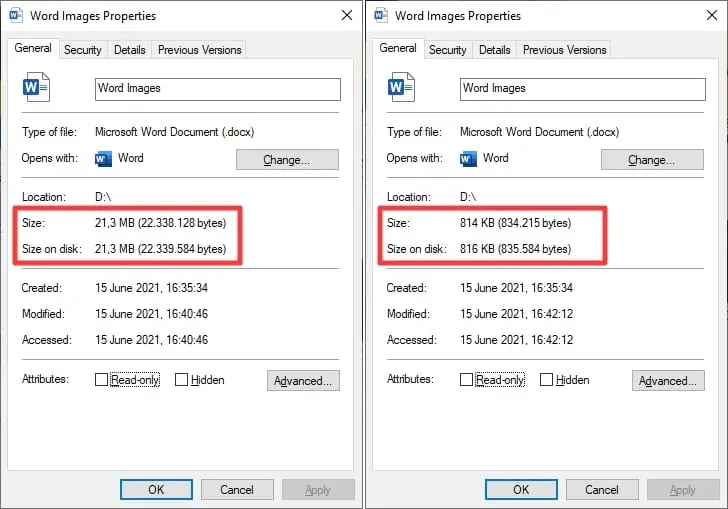 original vs compressed How to Compress Pictures in Word Without Affecting Their Quality