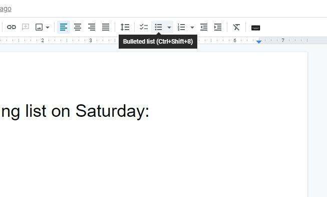 bulleted list How to Insert Bullet Points List in Google Docs