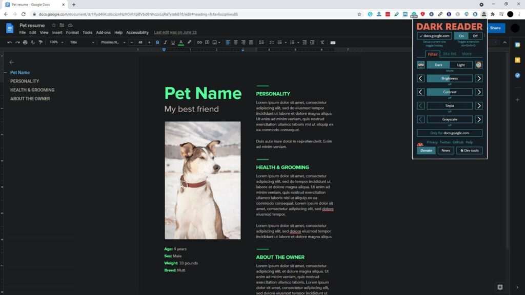 dark reader google docs How to Enable Dark Mode on Google Docs Desktop