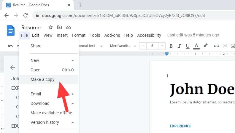 make a copy How to Delete Revision History in Google Docs Quickly