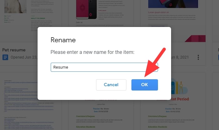 rename with the original name ok How to Delete Revision History in Google Docs Quickly