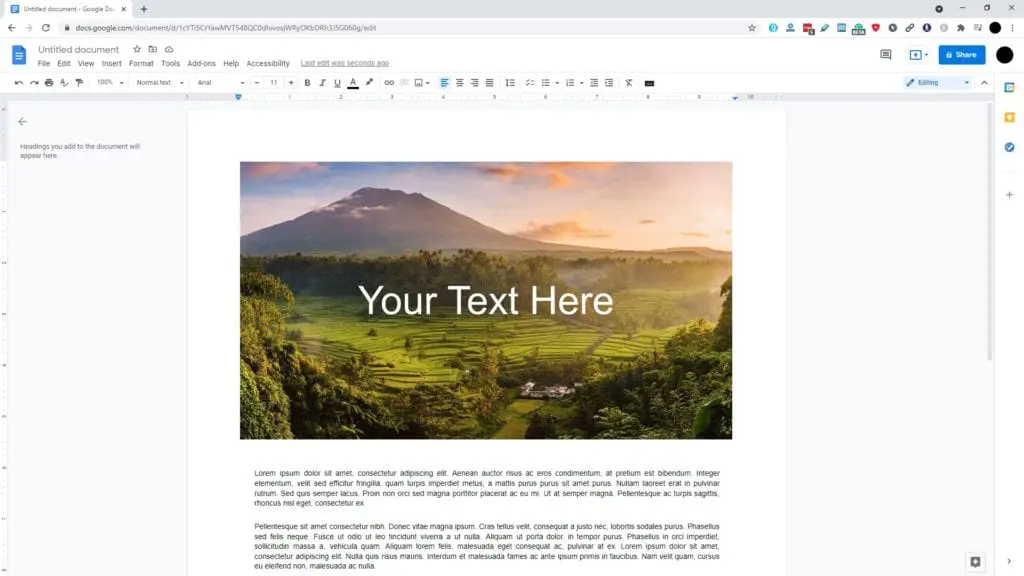 text on top of a picture google docs How to Put Text on Top of an Image in Google Docs