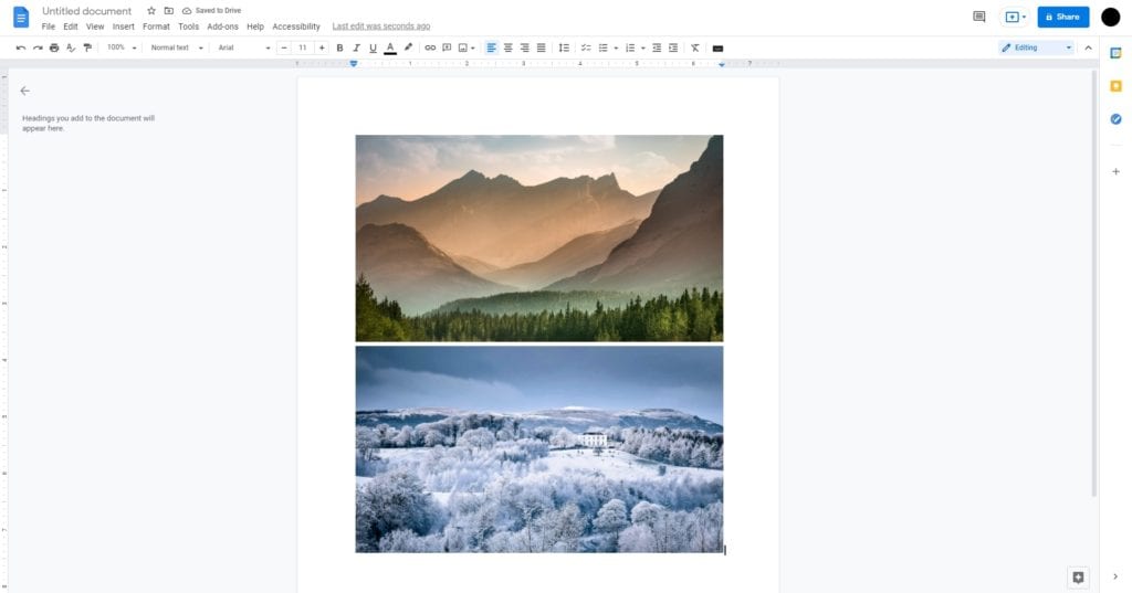 two images google docs How to Overlap Multiple Images in Google Docs Easily