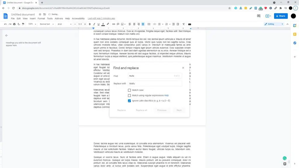 all words replaced How to Find & Replace Specific Words on Google Docs
