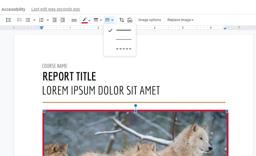 border dash How to Add Borders to an Image on Google Docs