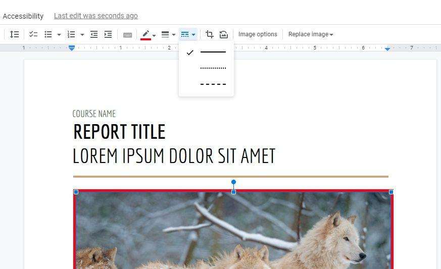 border dash How to Add Borders to an Image on Google Docs