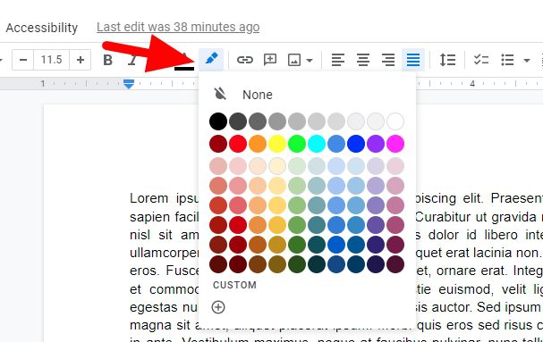 highlight color How to Highlight Text with Background Color on Google Docs