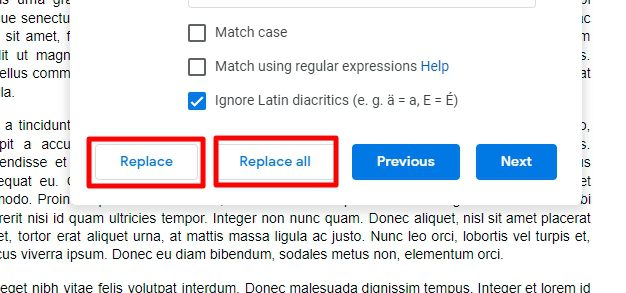 replace replace all How to Find & Replace Specific Words on Google Docs