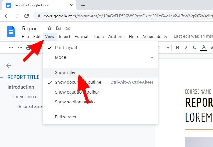 show ruler How to Show Horizontal & Vertical Rulers in Google Docs