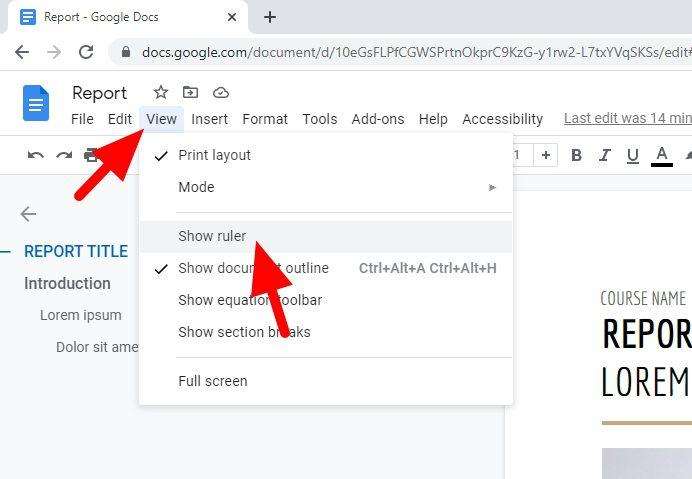 show ruler How to Show Horizontal & Vertical Rulers in Google Docs