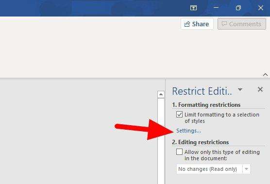 formatting restrictions How to Restrict Other Users from Editing a Word Document