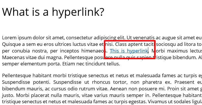 hyperlink created How to Insert a Hyperlink in Microsoft Word