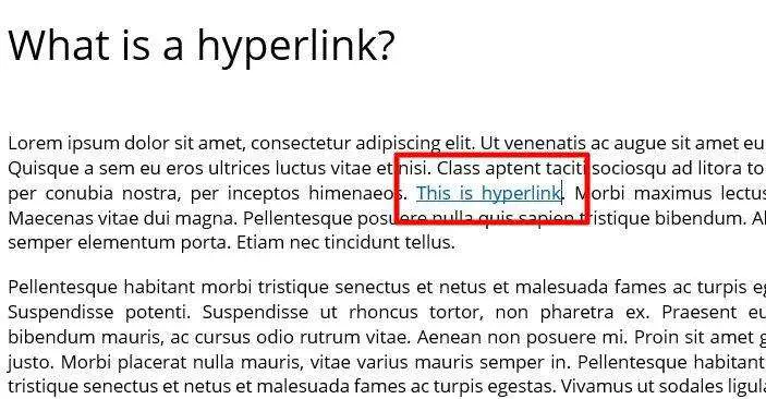 hyperlink created How to Insert a Hyperlink in Microsoft Word