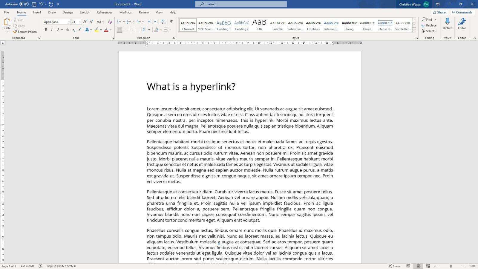 How to Insert a Hyperlink in Microsoft Word - Vegadocs