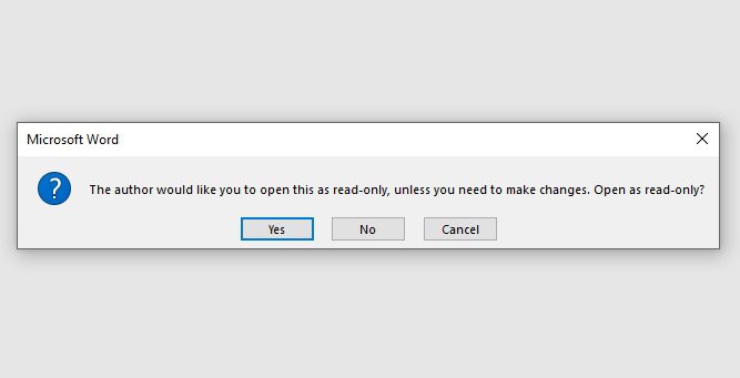 open as read only How to Restrict Other Users from Editing a Word Document