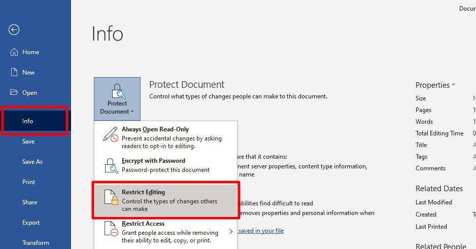 restrict editing How to Restrict Other Users from Editing a Word Document