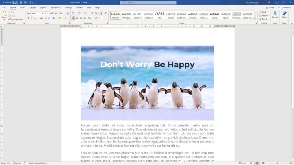 text on top of a picture microsoft word How to Write Text on Top of a Picture in Microsoft Word