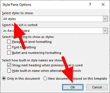 all styles How to Change Hyperlink & Visited Link Color in Word