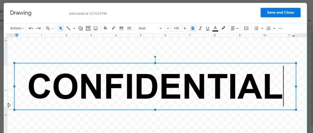 big watermark How to Add a Watermark in Google Docs