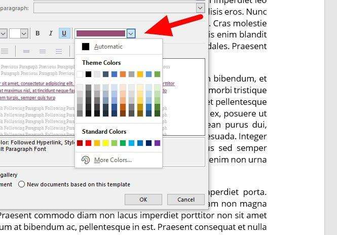 formatting visited link How to Change Hyperlink & Visited Link Color in Word