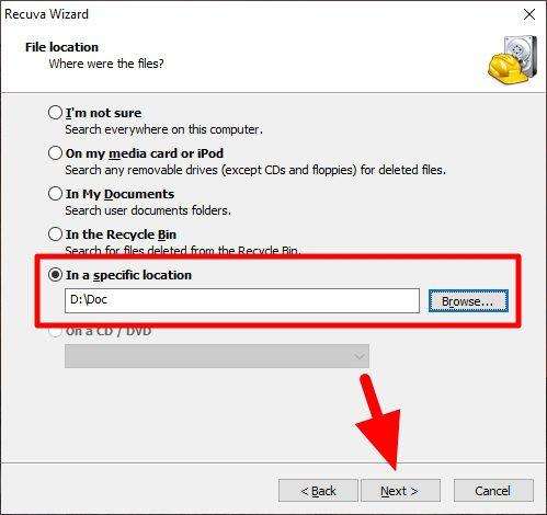 in a specific location How to Recover Permanently Deleted Word Document from Computer