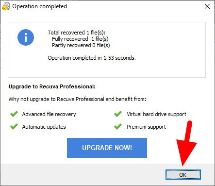 operation completed How to Recover Permanently Deleted Word Document from Computer