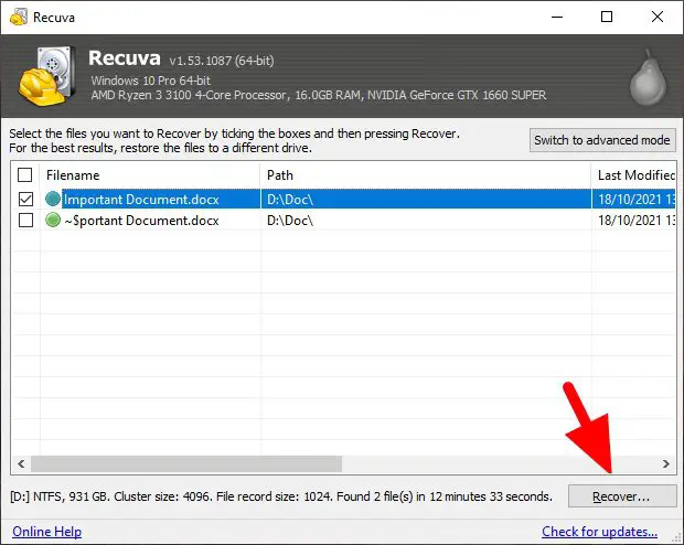 recover 1 How to Recover Permanently Deleted Word Document from Computer