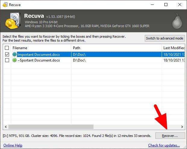 recover 1 How to Recover Permanently Deleted Word Document from Computer