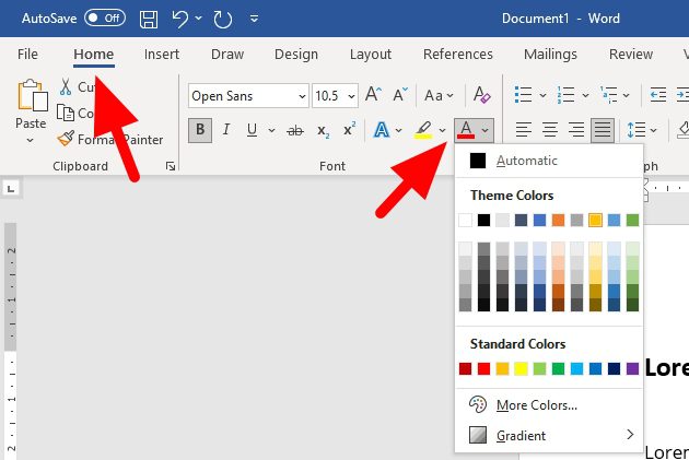 select color 1 How to Change Hyperlink & Visited Link Color in Word