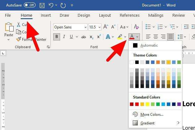 select color 1 How to Change Hyperlink & Visited Link Color in Word