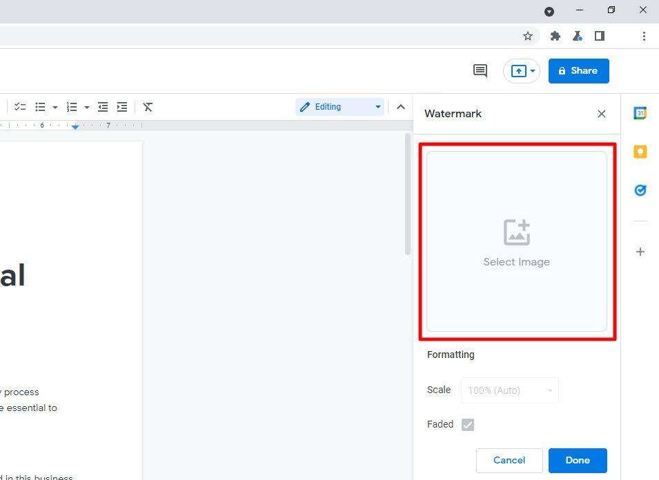 select image How to Add a Watermark in Google Docs