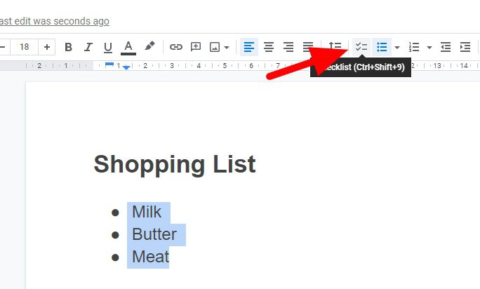 checklist 1 How to Create Tickable Checkboxes List In Google Docs