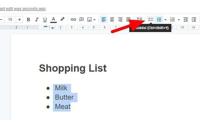 checklist 1 How to Create Tickable Checkboxes List In Google Docs