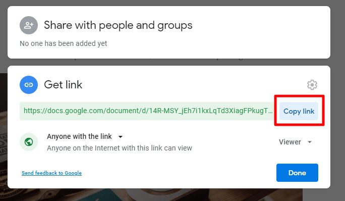 copy link How to Share a Google Docs Document to Public