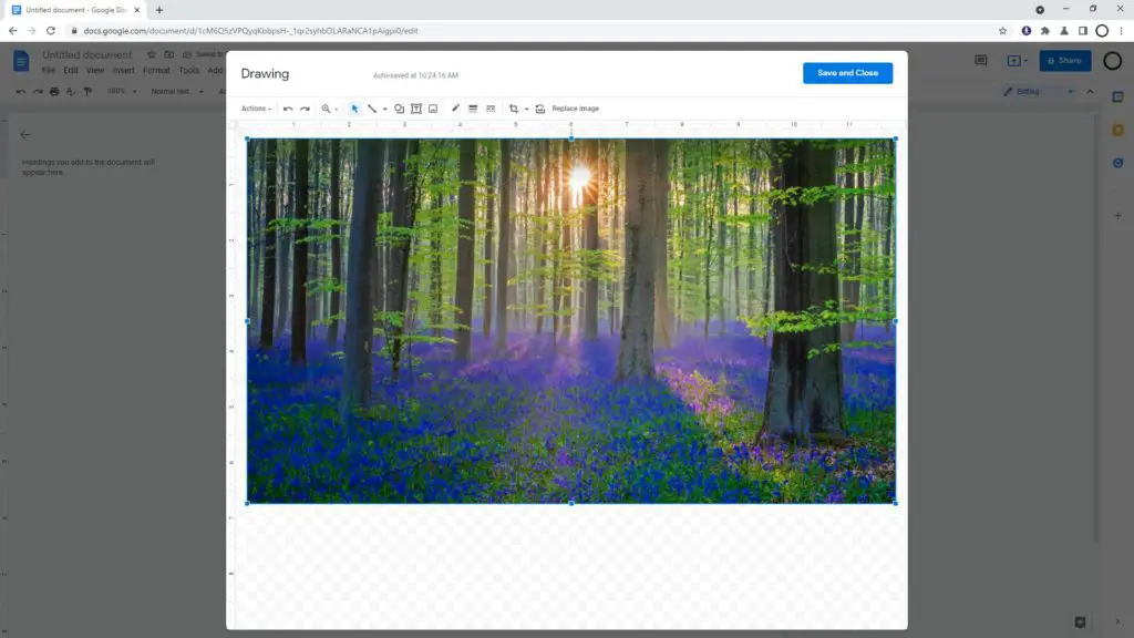 image inserted How to Create a Simple Photo Collage in Google Docs