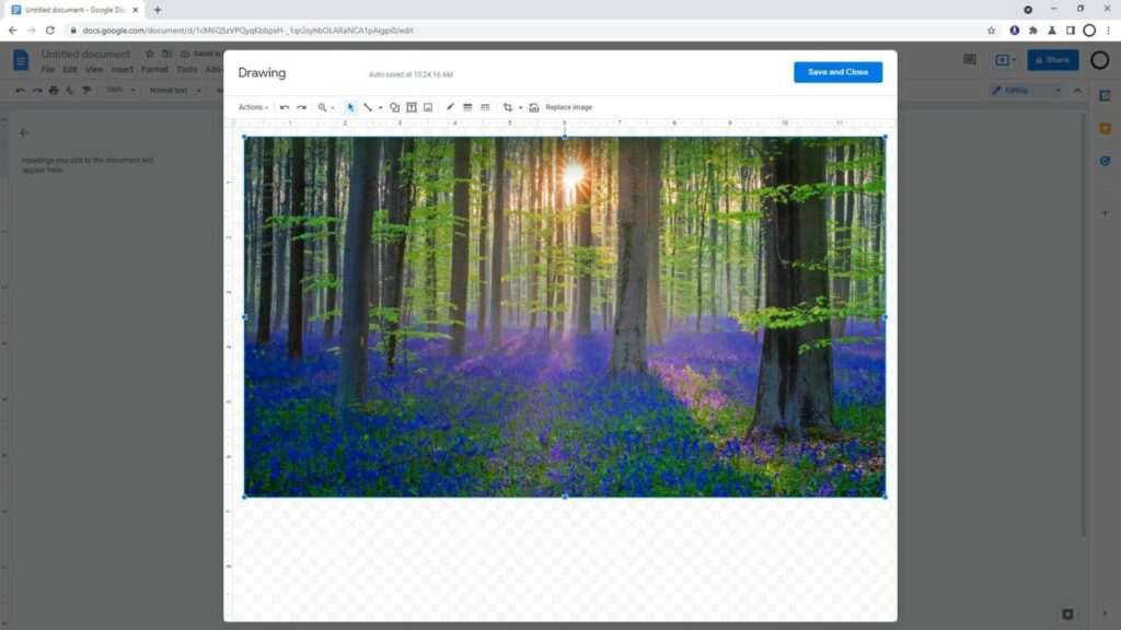 image inserted How to Create a Simple Photo Collage in Google Docs