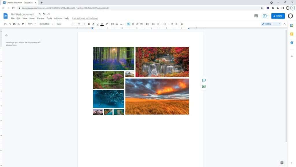 photo collage inserted How to Create a Simple Photo Collage in Google Docs
