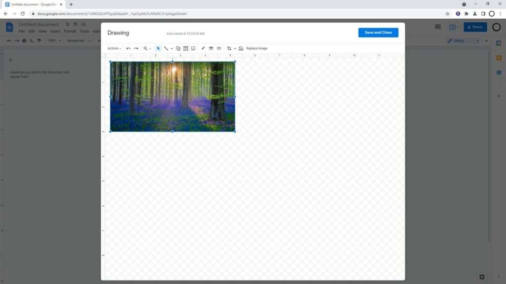 resize image 1 How to Create a Simple Photo Collage in Google Docs