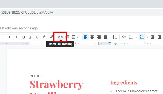 insert link How to Create a Hyperlink in Google Docs