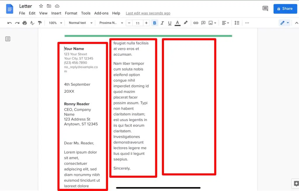 How to Make Columns in Google Docs