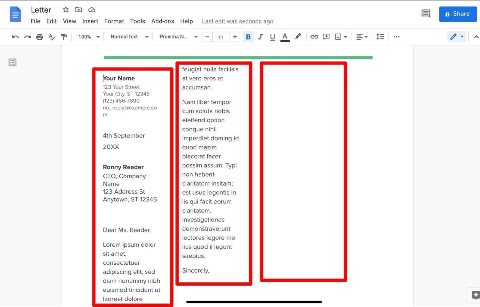 How To Make Multiple Columns In Google Docs