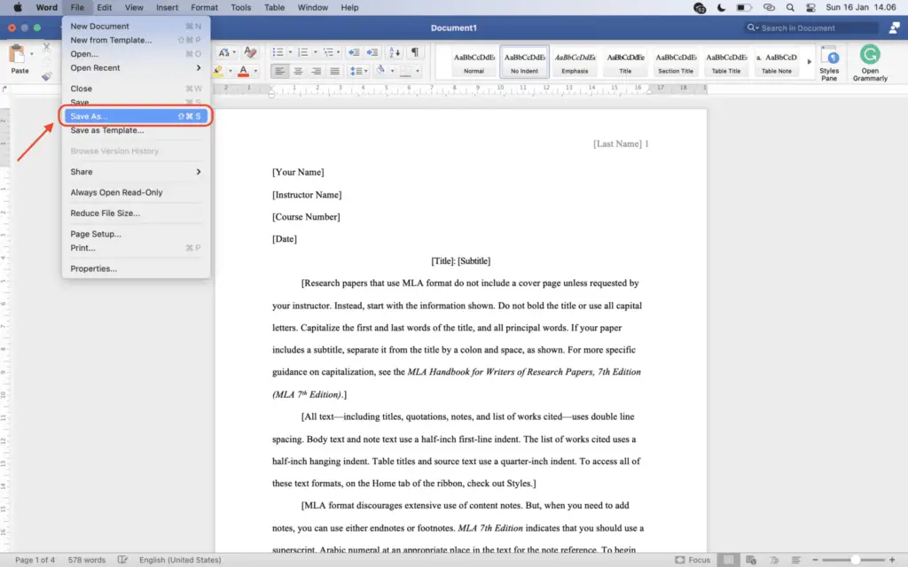 Screen Shot 2022 01 16 at 14.06.29 How to Convert Word to PDF in Microsoft Word