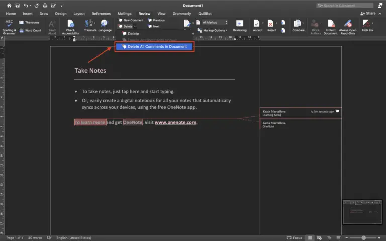 How to Remove Comments in Word - Vegadocs