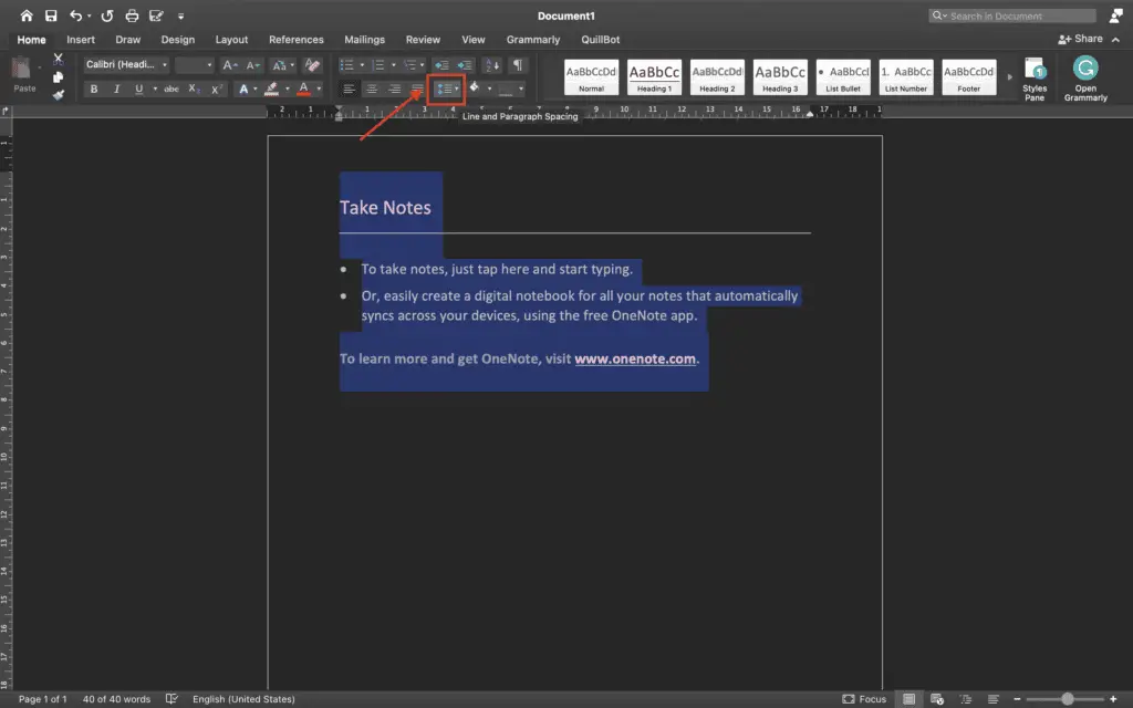 Screen Shot 2022 01 27 at 15.31.01 How to Enable Double Space in Microsoft Word