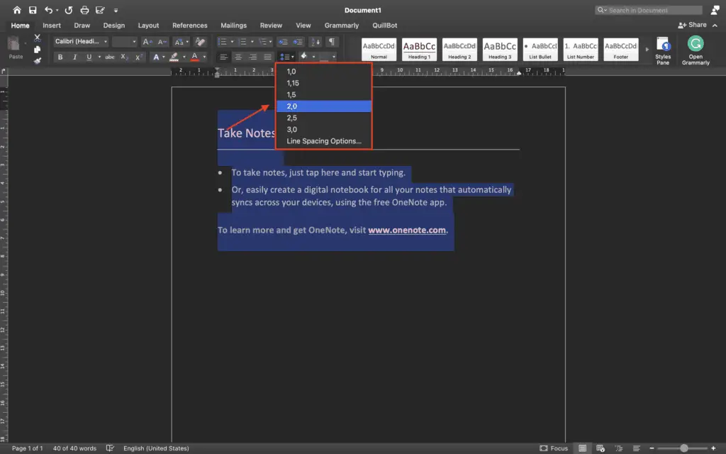Screen Shot 2022 01 27 at 15.31.14 How to Enable Double Space in Microsoft Word
