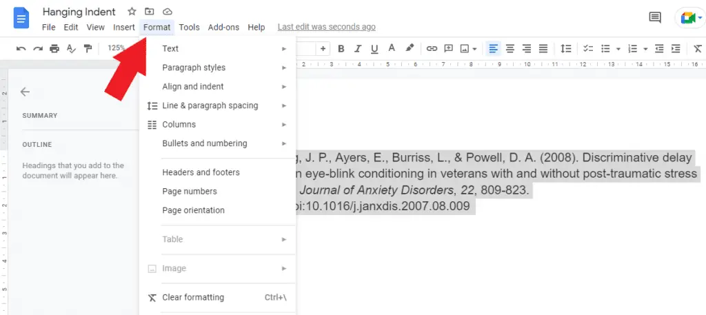 PIC 5 3 How To Do Hanging Indent on Google Docs