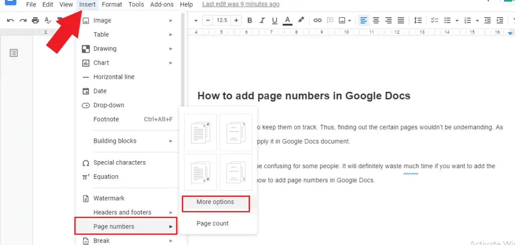 PIC 6 1 How To Add Page Numbers In Google Docs